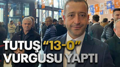 Tutuş “13-0” vurgusu yaptı